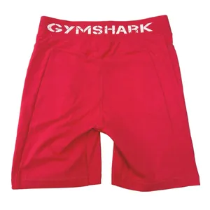 Gymshark Red Spell Out Waistband Elastic Pull On Low Rise Bike Short Size S thumbnail 2