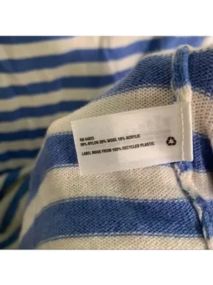 Gap Women's Size Small Boatneck Sweater Moore Blue Stripe Wool Long Sleeve thumbnail 11