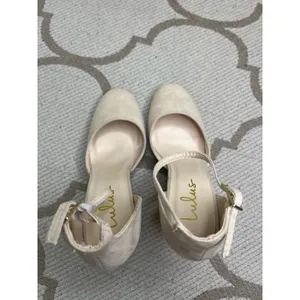 Lulus Laura Light Nude Suede Ankle Strap Heels, size 8, NWOT thumbnail 5