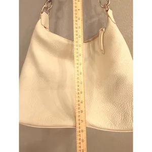 Dooney & Bourke Vintage Cream Pebbled Leather Hobo Shoulder‎ Bag Gold Hardware thumbnail 9