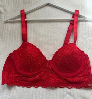 Rachel Rachel Roy Red Lace Longline Underwire Bra 38C thumbnail 1