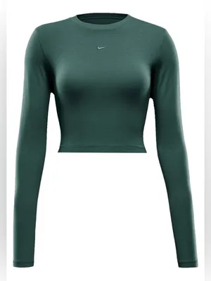 Nike Sportswear Chill Knit Slim Long-Sleeve Cropped Top NWT Small thumbnail 1