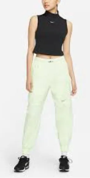 Nike Women's Sportswear Woven Pants in a bright neon green/yellow XS thumbnail 1