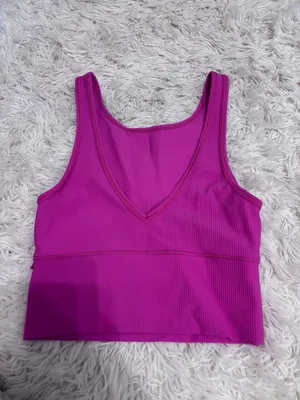 Lululemon Power Pivot Tank Ribbed Sonic Pink 6 thumbnail 3