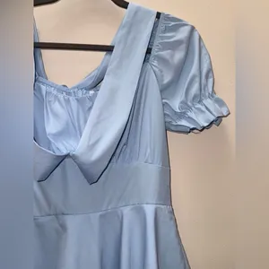 Shein Light Blue Tiered Mini Dress Size Small Cinderella Ruffle Coquette Sweet thumbnail 2