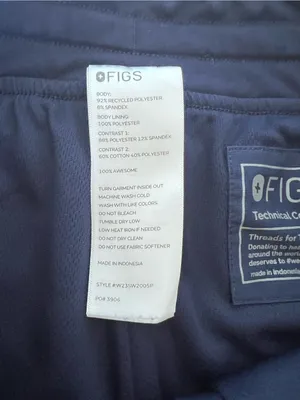 Figs Women's High Waisted Zamora FreeX Lined Jogger Scrub Pant Navy thumbnail 5