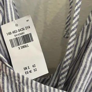 NWT Abercrombie & Fitch Striped Linen Wrap Top XS thumbnail 11
