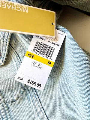 Michael Kors Light Wash Denim Jean Jacket thumbnail 8