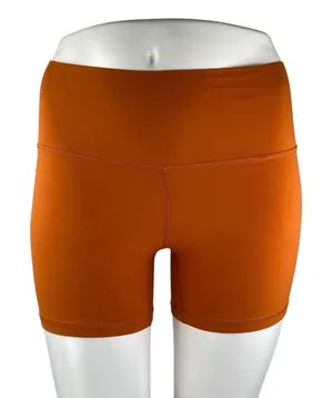 Aritzia TnAction Womens Orange High Rise Activewear Yoga Athletic Biker Shorts L thumbnail 1