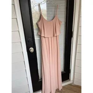 Show Me Your Mumu Caitlin Ruffle Maxi Dress/ Bridesmaid Blush Size L thumbnail 10