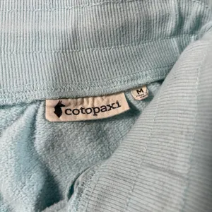 Cotopaxi Light Blue Organic Cotton Fleece Joggers Sweatpants Zip Pocket Medium thumbnail 5