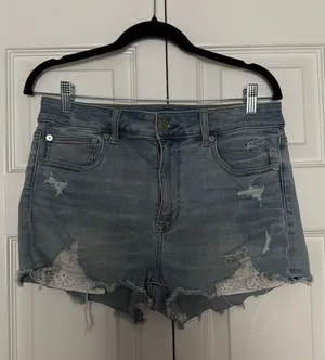 American Eagle Hi Rise Shortie Jean Shorts thumbnail 1