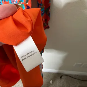 Saloni Eve Mini Dress Tangerine Sweetpeas‎ Chiffon Viscose Smock V Neck Size 0 thumbnail 13