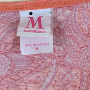 Isaac Mizrahi Peach Summer Paisley Dress thumbnail 4