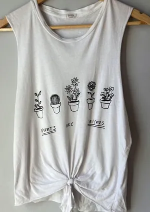 Brandy Melville Cut Off Tee Plants and Friends thumbnail 1