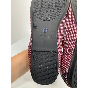 Rothys The Flat Womens 6 Red White Blue Patterned Knit Round Toe‎ Ballet Flats thumbnail 6