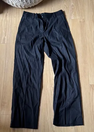 Massimo Dutti Classic Black Trousers thumbnail 1