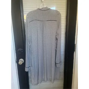 UGG Women’s Black / White Stripe Robe Kimono Size L thumbnail 12