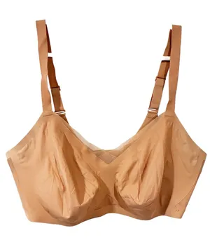 Honeylove Silhouette Bra Women 1X Tan Wireless Mesh Trim Bonded Support thumbnail 1