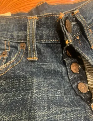 Classic Hollister Slim Straight button-fly medium wash Jeans | W28 x L30 thumbnail 7