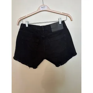 One Teaspoon Size 26 Marlons Black Cut Off Low Waist Casual Denim Jean Shorts thumbnail 2