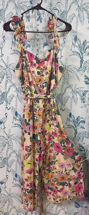 Baltic Born Multicolor Floral Backless Jumpsuit thumbnail 1