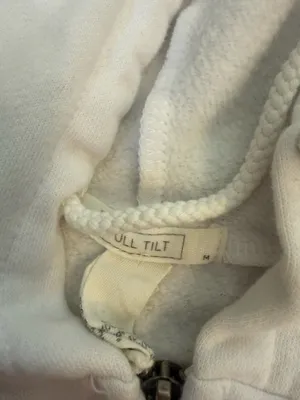 White Zip-Up Hoodie Tillys Cropped thumbnail 2