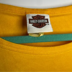 Vintage 2004 Harley Davidson Women’s Large Tshirt Tie Dye Orange Yellow thumbnail 3
