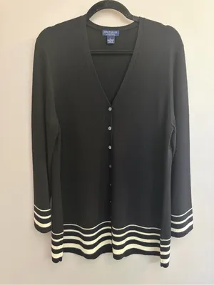 Ann Taylor Italian Merino Wool Cardigan Knit Sweater button down thumbnail 1