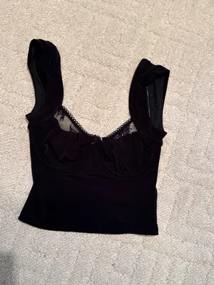 Tiger Mist Black Lace Bustier Top XXS thumbnail 4