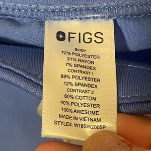 Figs Zamora Jogger Scrub Pants with Drawstring in Cell Blue thumbnail 8