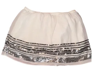 Abercrombie‎ Fitch White Sequin Embellished Skirt Size M thumbnail 1