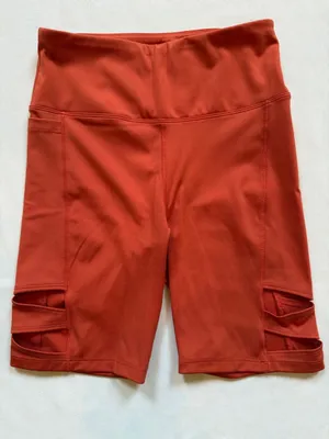 NANETTE LEPORE Orange Compression Activewear Bike Spandex Shorts Size Small thumbnail 1