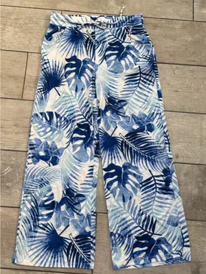 Beach Flowy Pant Blue Size M thumbnail 1