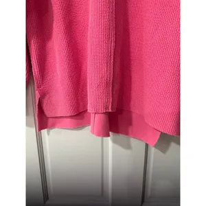Aerie Wonder Texture V-Neck Sweatshirt | Small pink thumbnail 4