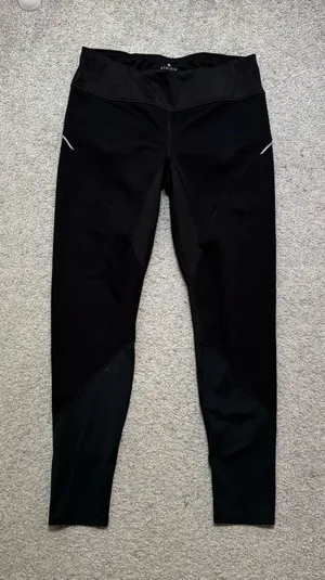 Athleta Women’s Black Running Leggings with a Reflective Details thumbnail 1