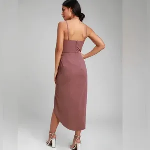 Lulus Reinette Mauve Purple Corset Slip Wrap Midi Dress Size XS thumbnail 7