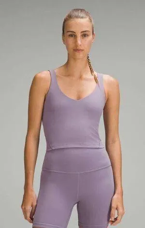 Lululemon Align Nulu Cropped Tank Top in Purple Ash Size 6 thumbnail 1
