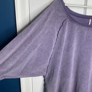 Free People Women's Sweater My Sweatshirt Scoop Neck Pullover Purple W-491 Sz S thumbnail 3