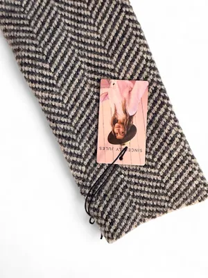 NWT Sincerely Jules Gray Herringbone Knit Cardigan Coat (XS) thumbnail 3