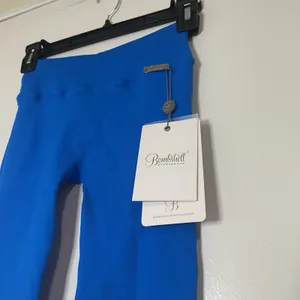 NEW Bombshell sportswear Seamless cobalt blue leggings US Small thumbnail 3