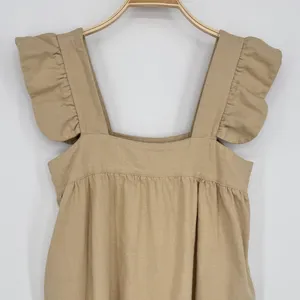 Tuckernuck Pomander Place Camellia Flutter Sleeve Mini Dress XS Tan Coastal Boho thumbnail 4