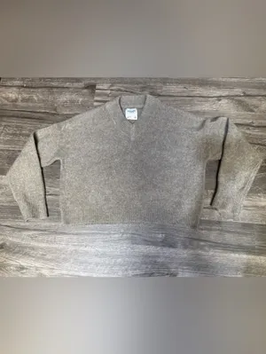 Abercrombie & Fitch Gray Taupe Mock Neck Knit Sweater XS thumbnail 2