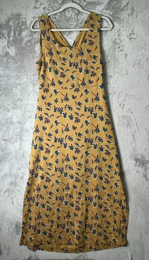 Kuhl Lyra Midi Dress Large Tuscan Sun Floral Print Sleeveless Outdoor Travel thumbnail 1