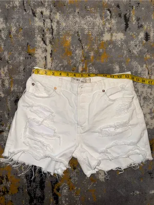 NWT We The Free People Maggie White Distressed Shorts size 26 thumbnail 5