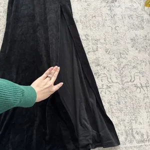 Lulus Luxurious Statement Black Velour Halter Mermaid Maxi Dress Size XS Formal thumbnail 7