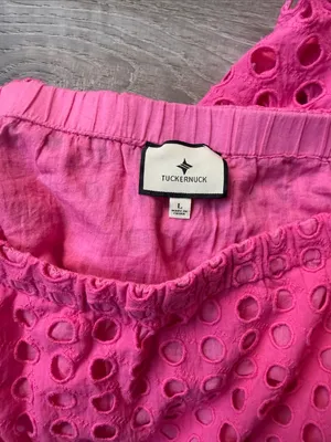 Tuckernuck Hot Pink Cotton Eyelet Eve Skirt Large thumbnail 6