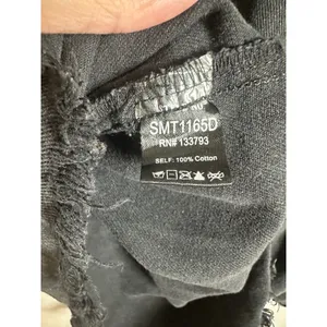 POL Washed Black‎ Distressed Denim Shacket Star Patch Frayed Hem SMT1165D Size M thumbnail 9