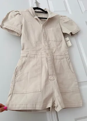 Anthropologie Pilcro The Kit Utility Romper in Beige , Size 6 thumbnail 10
