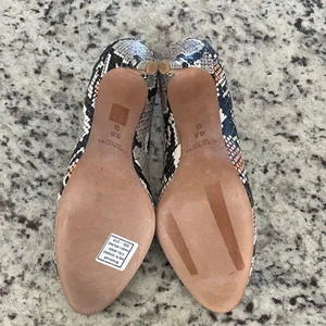 Coach Snakeskin Pumps Women 6.5 Gray Black Orange Exotic Leather Stiletto Heel thumbnail 9